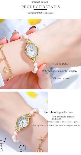 Title 1, Natural Freshwater Pearl Watch Bracelet Strap E...