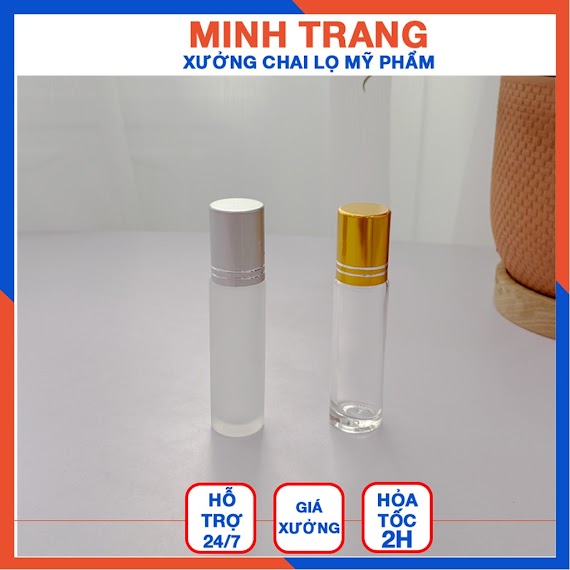 Lọ Lăn Bi Vỏ Lọ Bi Lăn Đựng Tinh Dầu, Chai Bi Lăn Đựng Dầu Dừa, Chiết Nước Hoa 10Ml Tiện Lợi Du Lịch