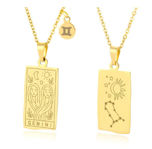 Title 4, Stainless Steel Constellation Square Tag Scorpi...