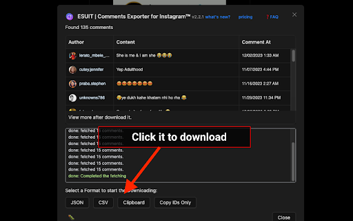 ESUIT | Comments Exporter for Instagram™