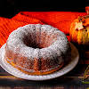 Thumbnail For Pumpkin Bundt Cake Dusted With Powdered Sugar.