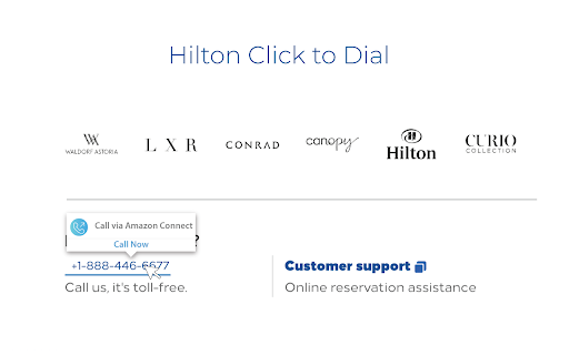 Hilton ResSmart Click to Dial