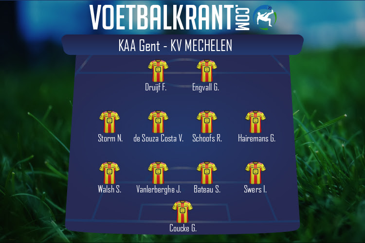 Opstelling KV Mechelen | KAA Gent - KV Mechelen (15/08/2021)