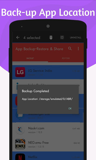 Screenshot APK Backup | Restore & Share