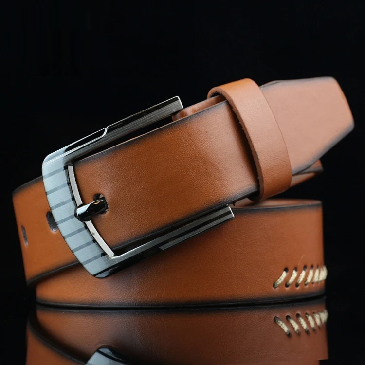 Men's Threading Casual Student Pin Buckle Belt, Durable, Stylish and Designed for Everyday Wear. Comfortable and a Perfe
