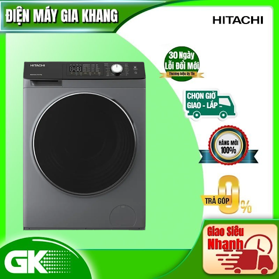 Máy Giặt Lồng Ngang Hitachi Inverter 10.5Kg Bd - 1054Hvos - Hàng Chính Hãng