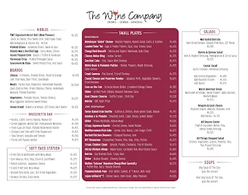 The Wine Company menu 