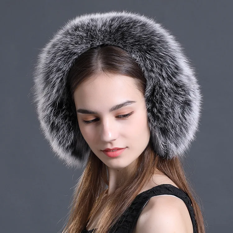 Echte Vossenbont Oorbeschermers voor Dames, Warme Winter Oorbeschermers, Luxe Accessoire, Stijlvol en Comfortabel.