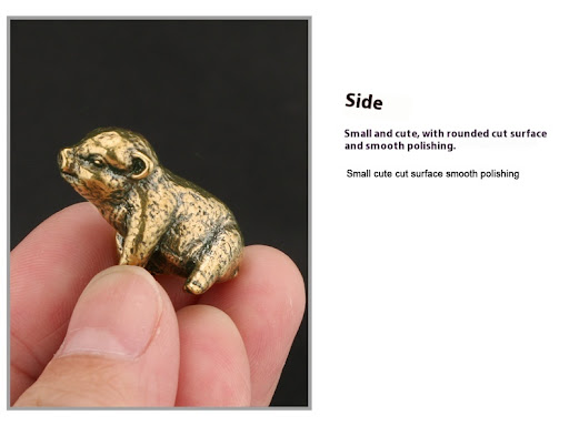 Title 4, Antique Copper Old Fortune Pig Brass Ornament –...