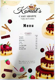 Komal's Cake Shoppe menu 1