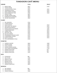 Tandoori Cafe menu 2