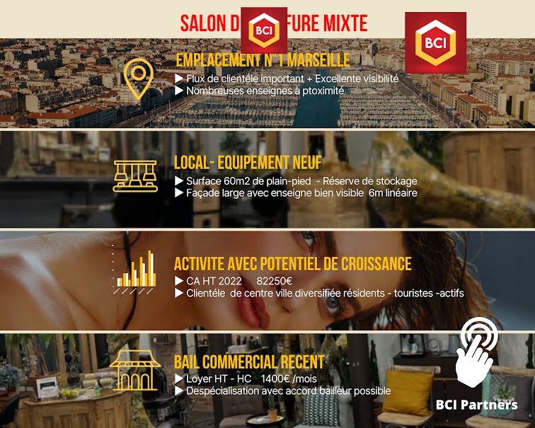 Vente locaux professionnels 2 pièces 60 m² à Marseille 2ème (13002), 280 000 €