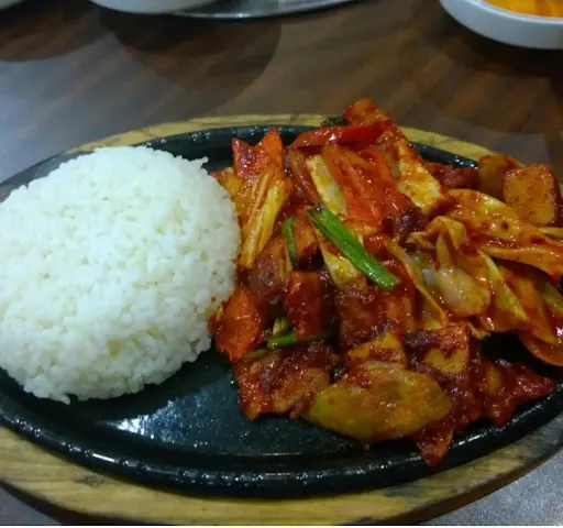 Stir Fried Pork With Sticky Rice