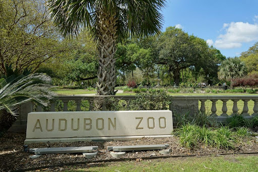 The entrance to Audubon Zoo in New Orleans Audubon Park