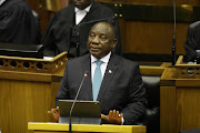 President Cyril Ramaphosa speaks in parliament on Thursday. He has apologised to EFF leader Julius Malema, after ANC MP Boy Mamabolo accused Malema of physically abusing his wife.