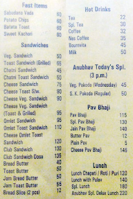 Hotel Anubhav menu 3