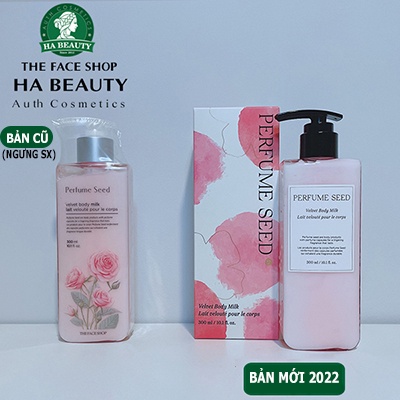 Sữa Dưỡng Thể Dưỡng Ẩm Tốt Trắng Da Thơm Lâu Hương Nước Hoa Hồng The Face Shop Perfume Seed Velvet Body Milk 300Ml