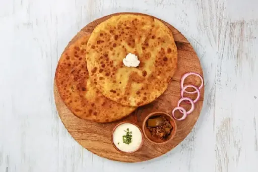 2 Namak Mirchi Vala Paratha And Amul Masti Dahi [85 Grams, 1 Cup]