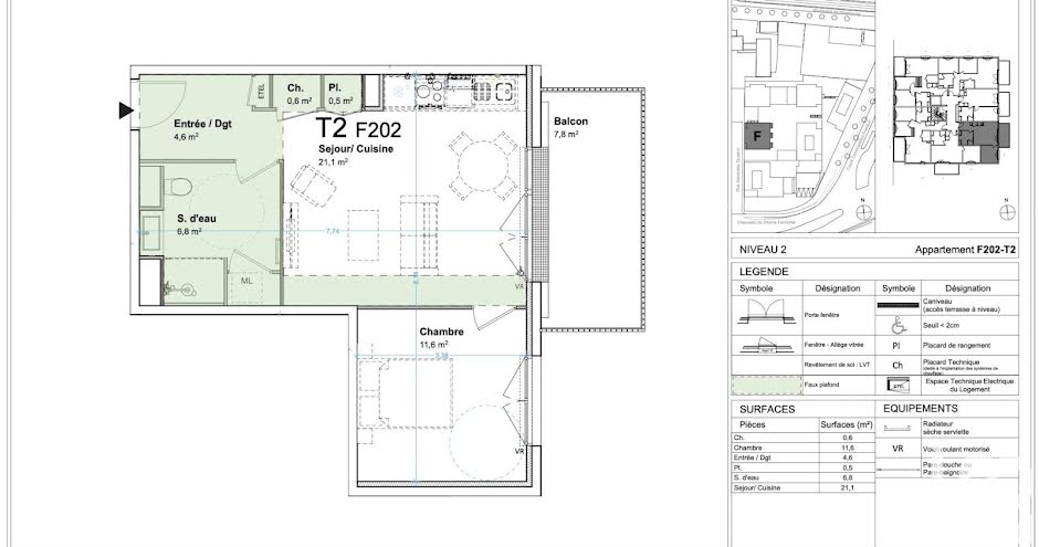 Vente appartement 2 pièces 45 m² à Le Havre (76600), 221 000 €