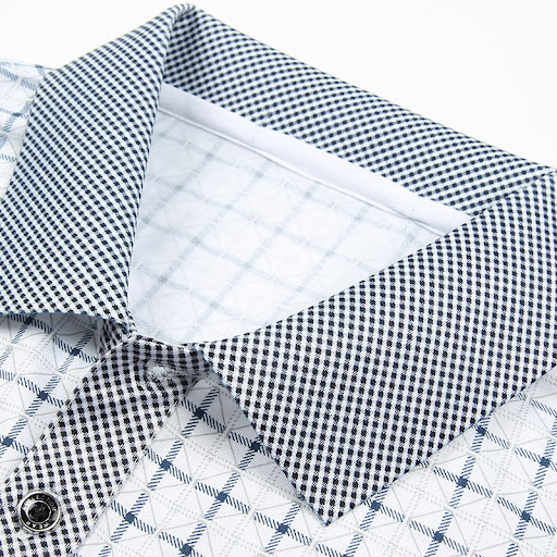 Title 2, Mens lapel check T-shirt with pocket and short...