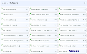 #Selfieccino menu 