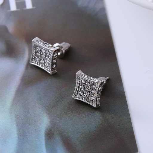 Title 4, New Titanium Steel Small Ear Studs Simple Retro...
