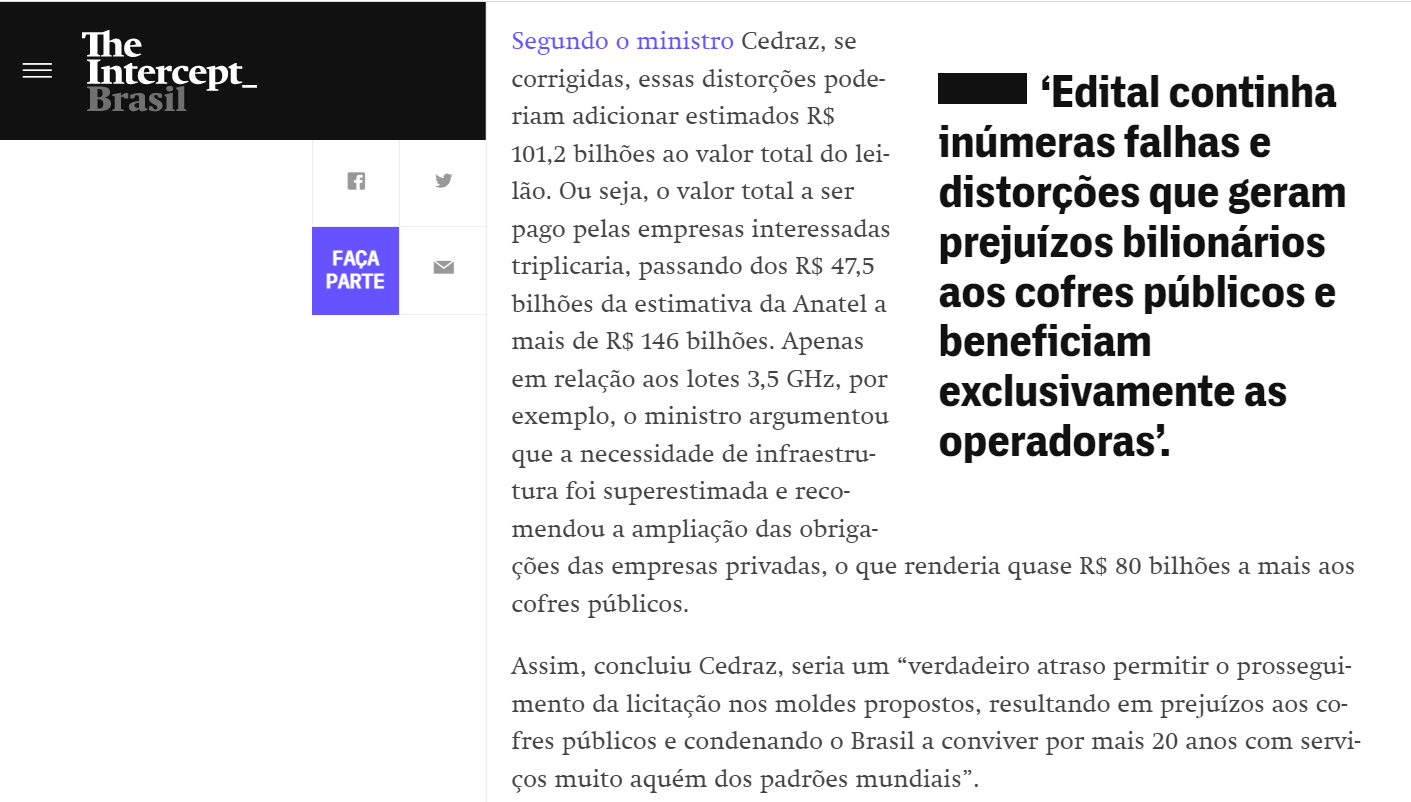 Não existe saída fácil para um problema complexo: o leilão do 5G no Brasil