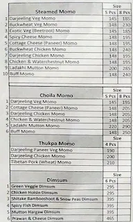 Momo King menu 3