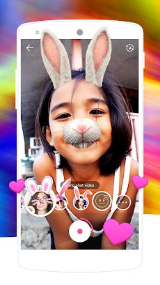 Rabbit Face Camera-Free cartoon funny stickerのおすすめ画像2