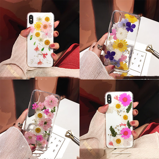 Title 4, Apple iPhone X/Xs/XR Case with Real Dried Flowe...