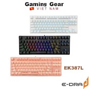 [Mã Elmall5 Giảm 5% Đơn 300K] Bàn Phím Cơ Edra Ek387L Rgb / Rainbow Cáp Type C ( Huano Switch Version 2022 )