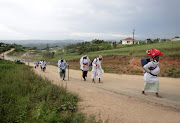 LONG WALK TO FREEDOM: Members of Ebuhleni Nazareth Baptist Church on their annual holy pilgrimage to eKhenani mountain in Ozwathini, KwaZulu Natal. The pilgrimage started on Tuesday and ends on 23 January 2023.