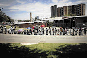 Youngsters queueing to register at the University of Johannesburg. File photo