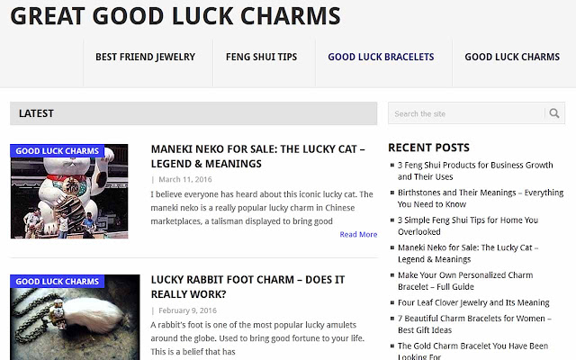 Working Good Luck Charms chrome extension