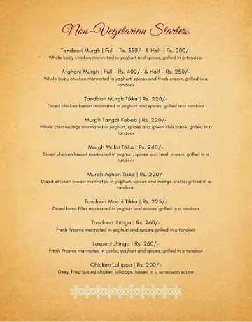 Sampurna - The House Of Southern Flavours menu 