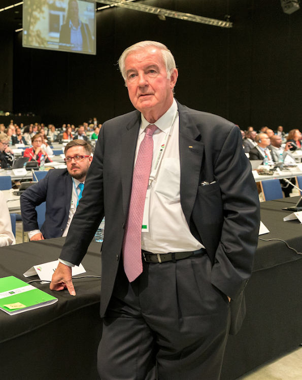 Wada President Craig Reedie during the Fifth World Conference on Doping in Sport in Katowice, Poland