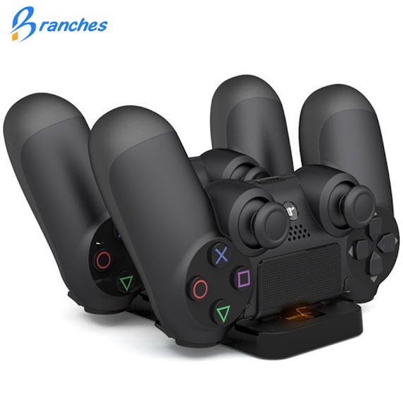 Đế Sạc Tay Cầm Điều Khiển Chơi Game Không Dây Hai Cổng Usb 2019 Cho Playstation 4 Ps4