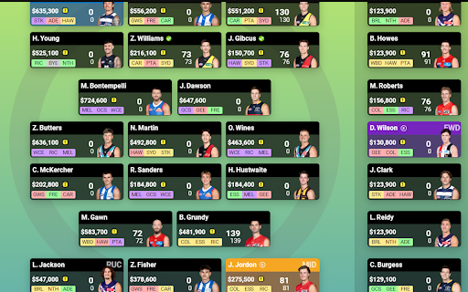 footyscores extension
