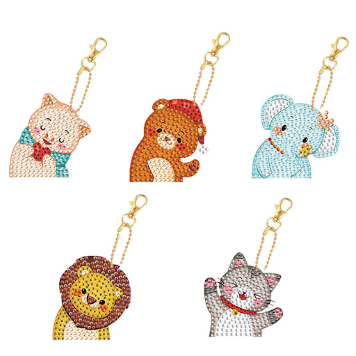Title 5, DIY Hand Stick Diamond Embroidery Jewelry Keych...