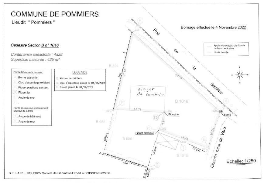 Vente terrain  609 m² à Soissons (02200), 49 990 €