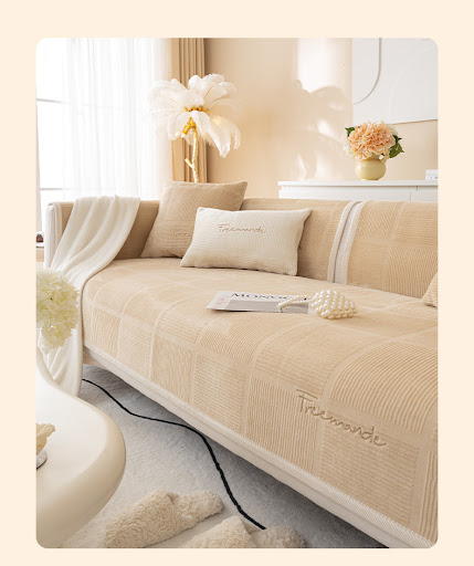 Title 11, Stain Resistant Plush Winter Antislip Sofa Cove...