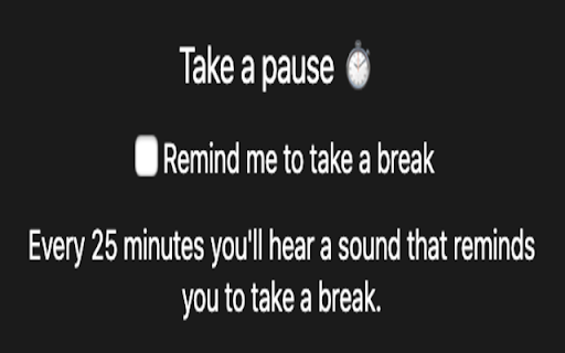 Pauses reminder