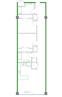 Clemente Floorplan Diagram 1020-1150 sq ft