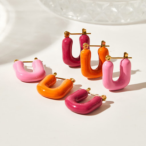Title 2, Girly Style Stainless Steel Alphabet Letter Ear...