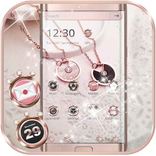 Diamant Rose Or Theme Rose Gold Fashion Applications Sur Google Play
