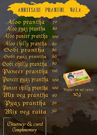 Amritsari Paranthe Wala menu 1