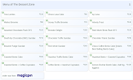 The Dessert Zone menu 1