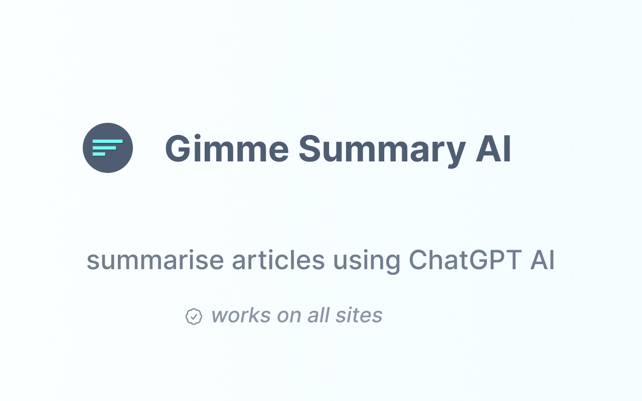 Gimme Summary - Get summary using ChatGPT AI Preview image 2