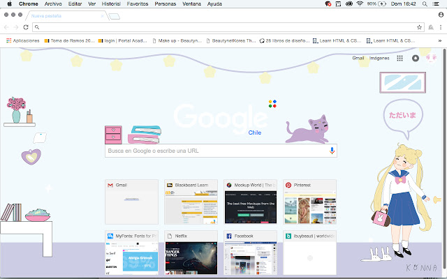 Sailor Moon Theme chrome extension