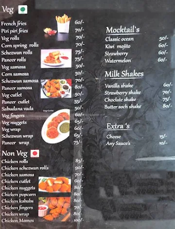 Cone Pizza menu 